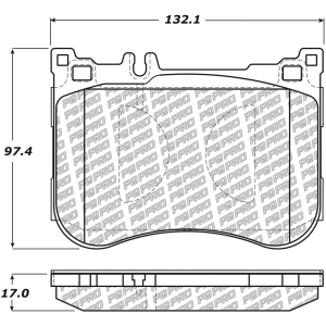 Centric Posi Quiet Pro™ Semi-Metallic Front Disc Brake Pads for Mercedes-Benz E53 AMG - 500.16880