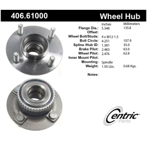 Centric Premium™ Wheel Bearing And Hub Assembly for 1999 Mercury Cougar - 406.61000