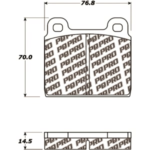 Centric Posi Quiet Pro™ Semi-Metallic Front Disc Brake Pads for Volkswagen Transporter - 500.00451