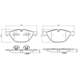 brembo Premium Ceramic Front Disc Brake Pads for 2014 BMW X5 - P06058N