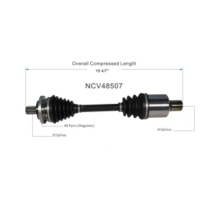 GSP North America Front Driver Side CV Axle Assembly for Mercedes-Benz E350 - NCV48507