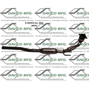 Davico Direct Fit Catalytic Converter and Pipe Assembly for 2007 Volkswagen Passat - 18376
