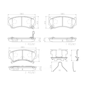 brembo Premium Ceramic Front Disc Brake Pads for 1995 Nissan Sentra - P56026N