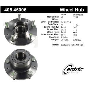 Centric Premium™ Wheel Bearing And Hub Assembly for 2000 Mazda MPV - 405.45006