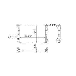 TYC Engine Coolant Radiator for Ford Mustang - 2953