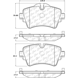 Centric Premium Ceramic Front Disc Brake Pads for 2020 Mini Cooper - 301.18010