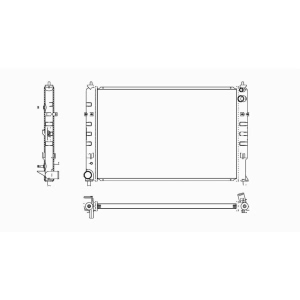 TYC Engine Coolant Radiator for Mazda MPV - 2456