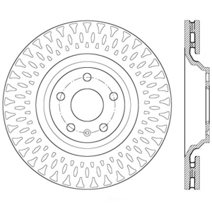 Centric Gcx Brake Rotor for Volkswagen Golf R - 320.33144