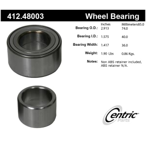 Centric Premium™ Rear Driver Side Double Row Wheel Bearing for Suzuki XL-7 - 412.48003