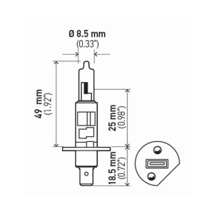 Hella Headlight Bulb for BMW 524td - H1XE-DB