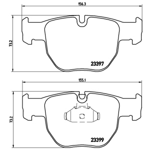 brembo Premium Low-Met OE Equivalent Front Brake Pads for 2005 Land Rover Range Rover - P44012