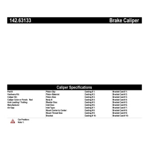 Centric Posi Quiet™ Loaded Brake Caliper for 2017 Dodge Viper - 142.63133