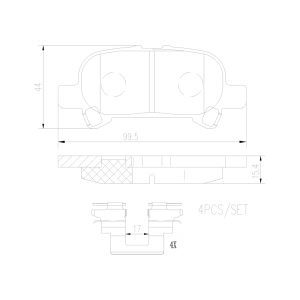 brembo Premium Ceramic Rear Disc Brake Pads for 2000 Toyota Avalon - P83110N