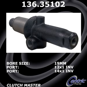 Centric Premium Clutch Master Cylinder for Mercedes-Benz 300SEL - 136.35102