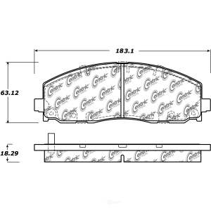 Centric Posi Quiet™ Semi-Metallic Brake Pads for 2015 Dodge Journey - 104.15890