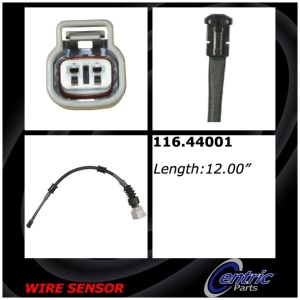 Centric Front Brake Pad Sensor - 116.44001
