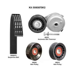 Dayco Serpentine Belt Kit for 1999 Chevrolet K1500 Suburban - 5060875K2
