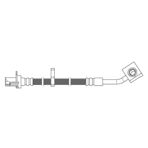 Centric Front Passenger Side Brake Hose for Ram - 150.67125