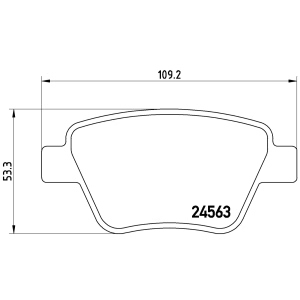 brembo Premium Low-Met OE Equivalent Rear Brake Pads for 2014 Volkswagen Passat - P85114