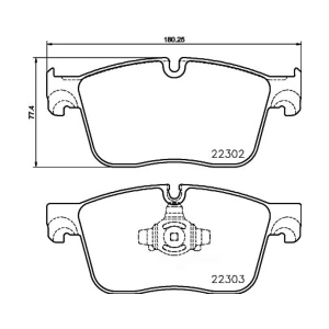 brembo Premium Ceramic Front Disc Brake Pads for Jaguar - P36031N