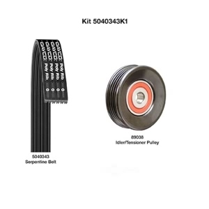 Dayco Serpentine Belt Kit for Toyota - 5040343K1
