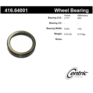 Centric Premium™ Front Inner Wheel Bearing Race for Mercury Monterey - 416.64001