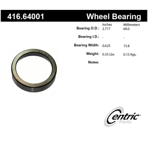 Centric Premium™ Front Inner Wheel Bearing Race for Chrysler New Yorker - 416.64001