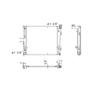 TYC Engine Coolant Radiator for 2014 Kia Optima - 13189
