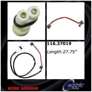 Centric Brake Pad Sensor Wire for Porsche 911 - 116.37019