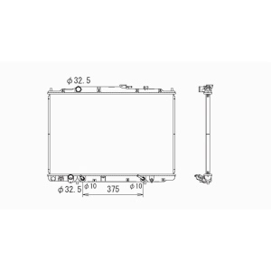 TYC Engine Coolant Radiator for Honda - 2740