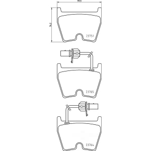 brembo Premium Low-Met OE Equivalent Front Brake Pads for Audi R8 - P85078