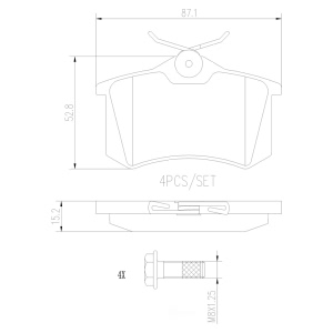 brembo Premium Ceramic Rear Disc Brake Pads for 2004 Audi A6 - P85017N