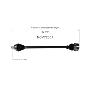 GSP North America Front Passenger Side CV Axle Assembly for 2013 Volkswagen Beetle - NCV72007
