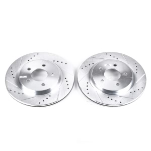 Power Stop PowerStop Evolution Performance Drilled, Slotted& Plated Brake Rotor Pair for 2013 Ford Mustang - AR8174XPR