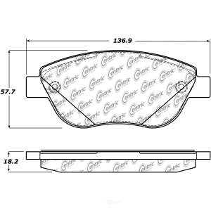Centric Posi Quiet™ Semi-Metallic Front Disc Brake Pads for 2015 Fiat 500 - 104.16181