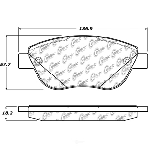 Centric Posi Quiet™ Semi-Metallic Front Disc Brake Pads for 2019 Fiat 500 - 104.16181