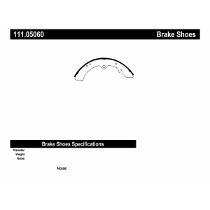 Centric Premium™ Drum Brake Shoes for Volkswagen Rabbit - 111.05060