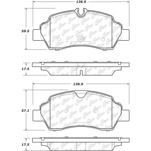Centric Premium™ Semi-Metallic Brake Pads With Shims And Hardware for 2016 Ford Transit-150 - 300.17750
