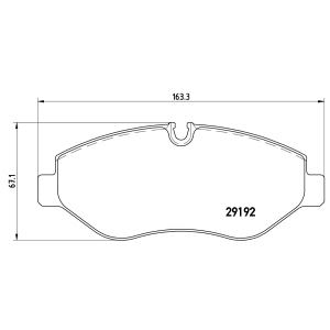 brembo Premium Low-Met OE Equivalent Front Brake Pads for Mercedes-Benz Metris - P50085