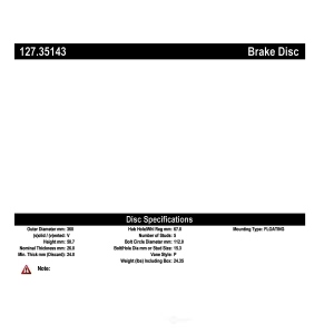 Centric Premium™ OE Style Drilled And Slotted Brake Rotor for 2020 Mercedes-Benz AMG GT R - 127.35143
