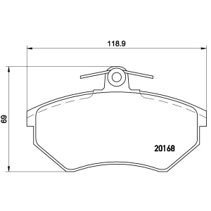 brembo Premium Low-Met OE Equivalent Front Brake Pads for 1994 Volkswagen Passat - P85011