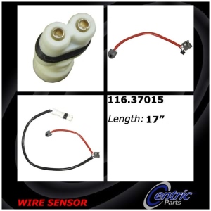 Centric Rear Brake Pad Sensor for 1991 Porsche 911 - 116.37015