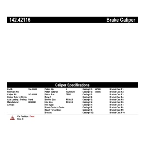 Centric Posi Quiet™ Loaded Brake Caliper for 2003 Nissan 350Z - 142.42116