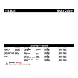 Centric Posi Quiet™ Loaded Brake Caliper for 2017 Mercedes-Benz S550 - 142.35241