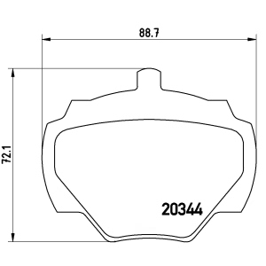 brembo Premium Low-Met OE Equivalent Rear Brake Pads for Land Rover Defender 90 - P44001