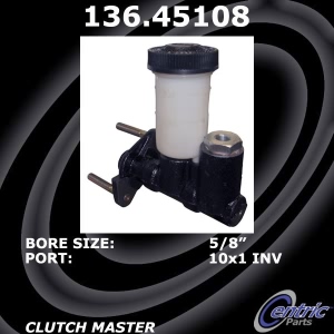 Centric Premium Clutch Master Cylinder for Mazda RX-7 - 136.45108