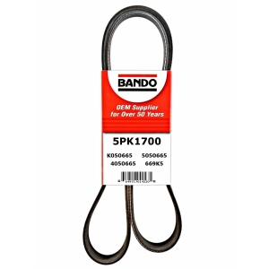 BANDO Rib Ace™ V-Ribbed Serpentine Belt for 1999 Saturn SC2 - 5PK1700