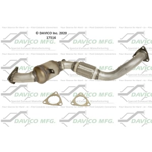 Davico Direct Fit Catalytic Converter and Pipe Assembly for Audi Q7 - 17516