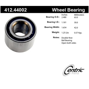 Centric Premium™ Wheel Bearing for 1991 Toyota MR2 - 412.44002