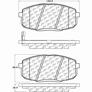 Centric Posi Quiet™ Ceramic Front Disc Brake Pads for Kia Forte5 - 105.13971